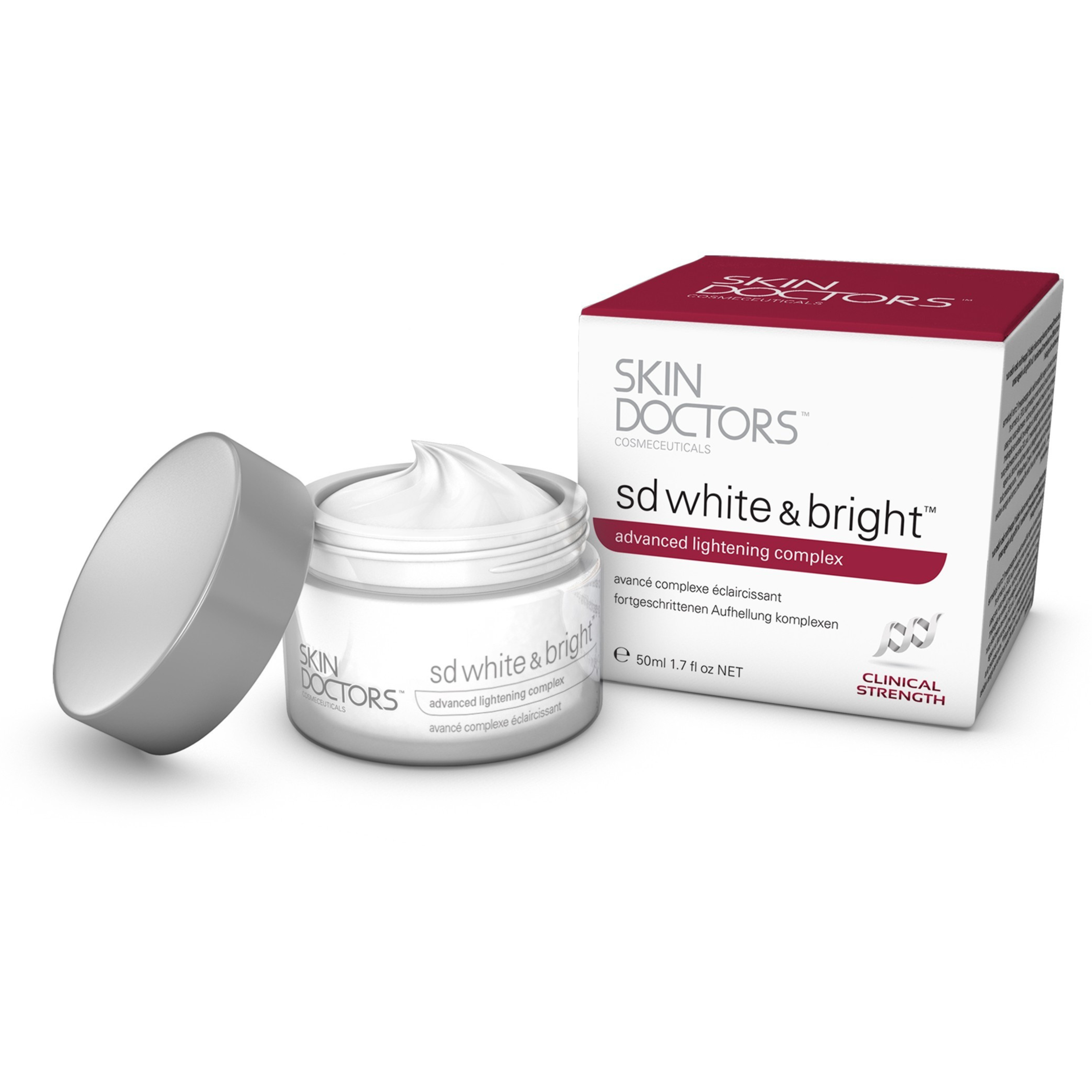 SD White & Bright novatoriškas odos šviesinimo ir balinimo kremas