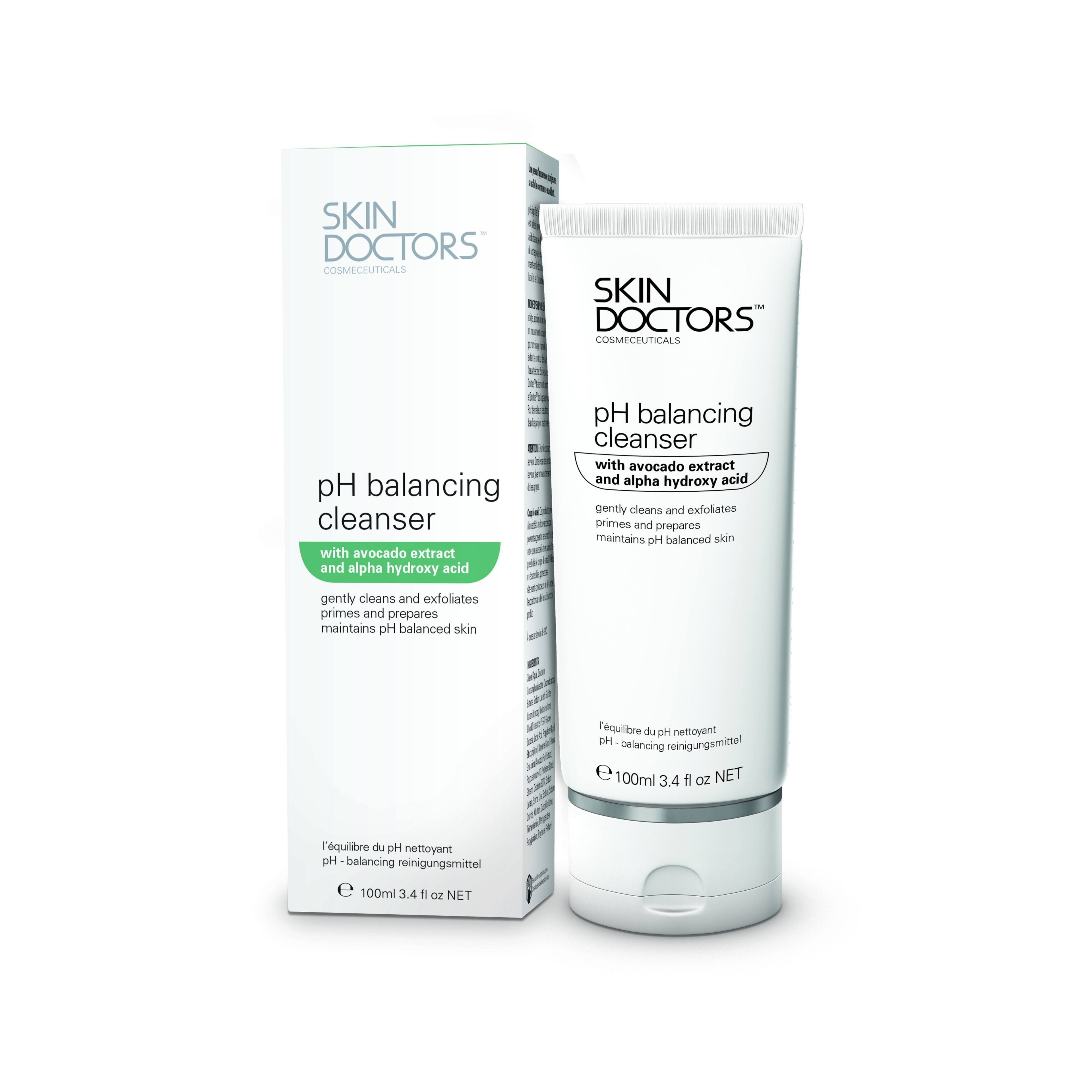 pH Balancing Cleanser prausiklis su Avokado ekstraktu ir Alfa-Hydroksi rūgštimi